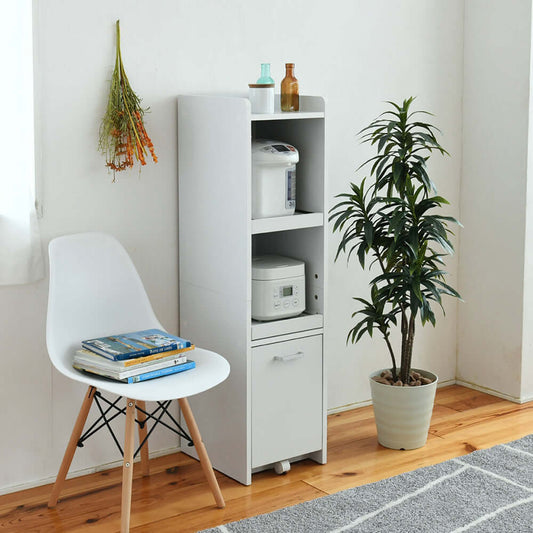 食器棚 スリム 一人暮らし 薄型 33cm キッチンボード コンセント スライド 炊飯器 電源 flatoo(フラトゥー )コンパクト商品専門店