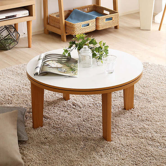 こたつ 丸型 小さめ 70cm おしゃれ 一人暮らし テーブル 白