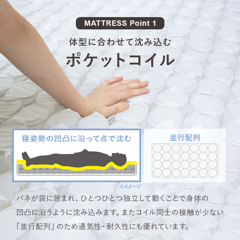 すのこベッド 収納 セミシングル 木製 マットレス付き flatoo（フラトゥー ）コンパクト商品専門店