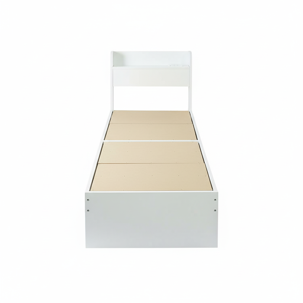 ベッド サイズオーダー 幅が選べる 10cm刻み コンパクト 狭い部屋 収納 引き出し付き コンセント