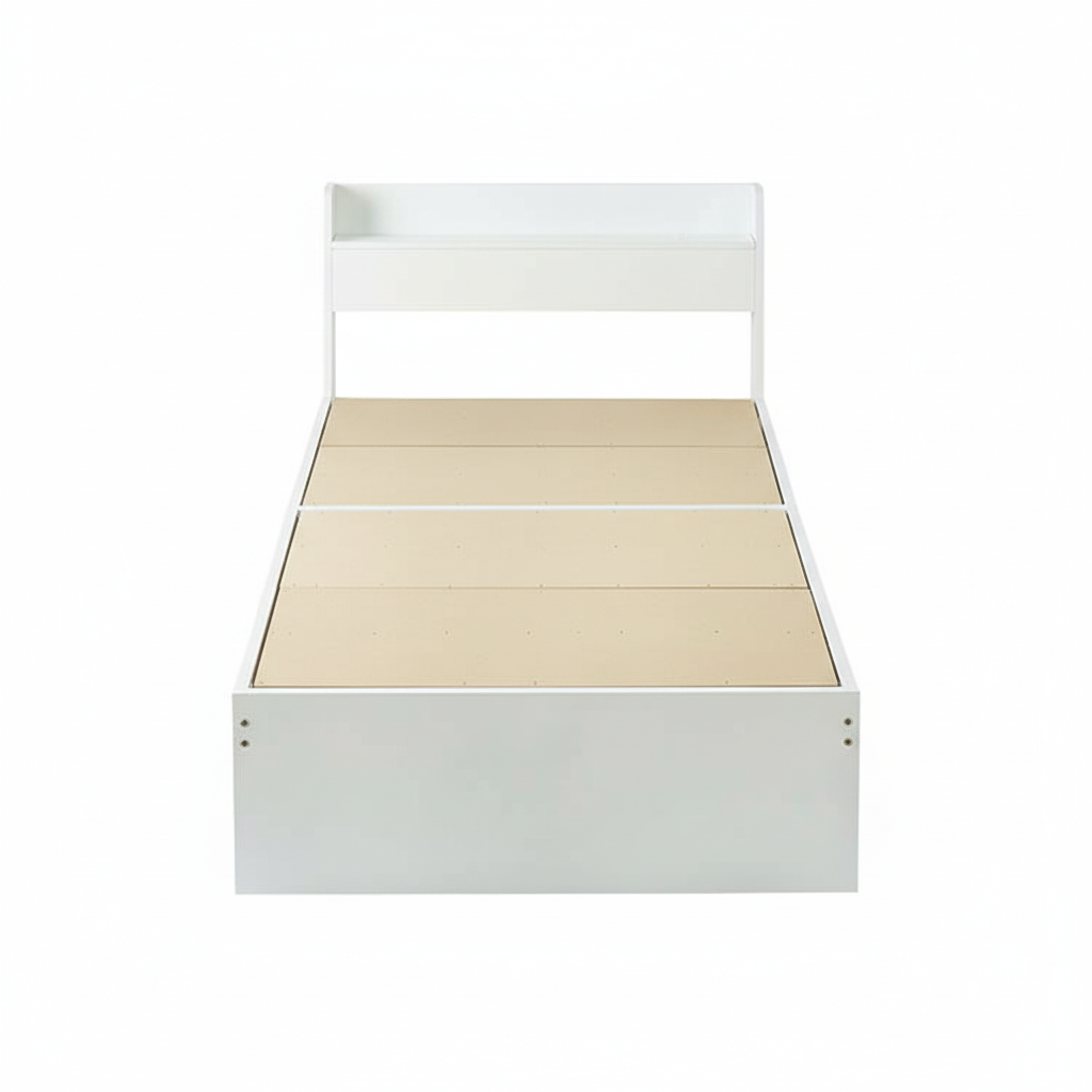 ベッド サイズオーダー 幅が選べる 10cm刻み コンパクト 狭い部屋 収納 引き出し付き コンセント