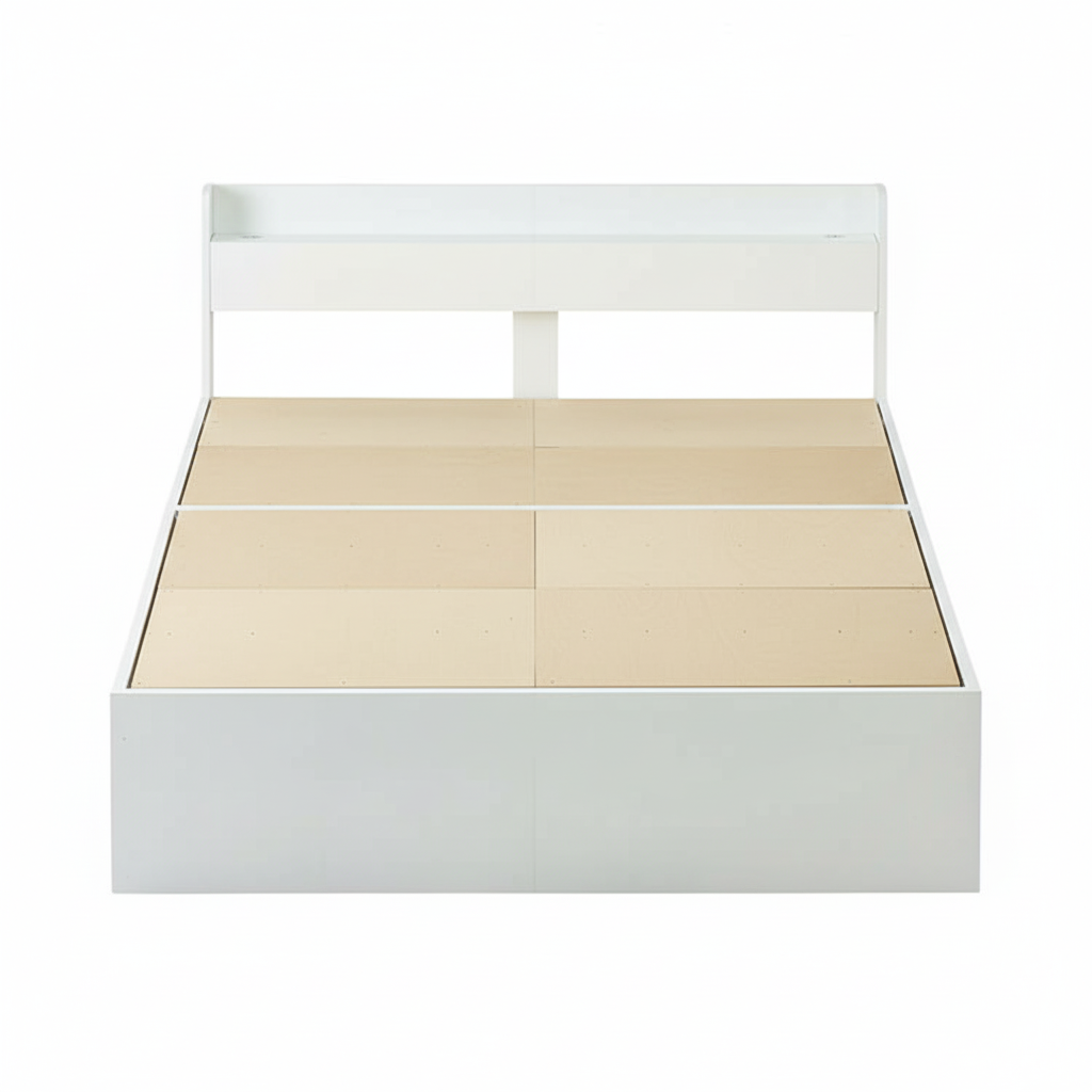 ベッド サイズオーダー 幅が選べる 10cm刻み コンパクト 狭い部屋 収納 引き出し付き コンセント