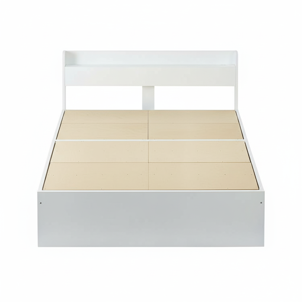 ベッド サイズオーダー 幅が選べる 10cm刻み コンパクト 狭い部屋 収納 引き出し付き コンセント