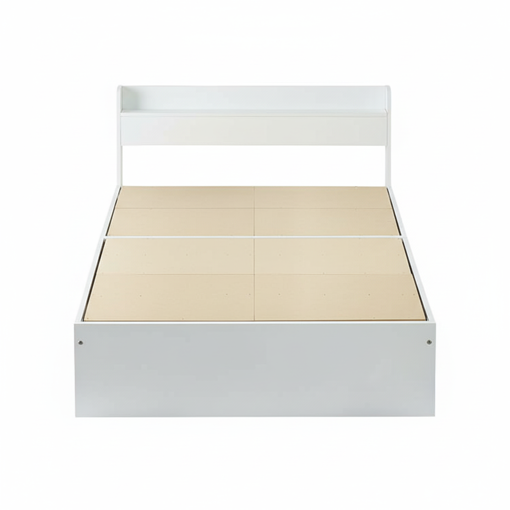 ベッド サイズオーダー 幅が選べる 10cm刻み コンパクト 狭い部屋 収納 引き出し付き コンセント