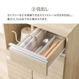 伸縮キッチンカウンター 拡張 幅75cm 125cm 奥行40 収納 - flatoo（フラトゥー）コンパクト商品専門店