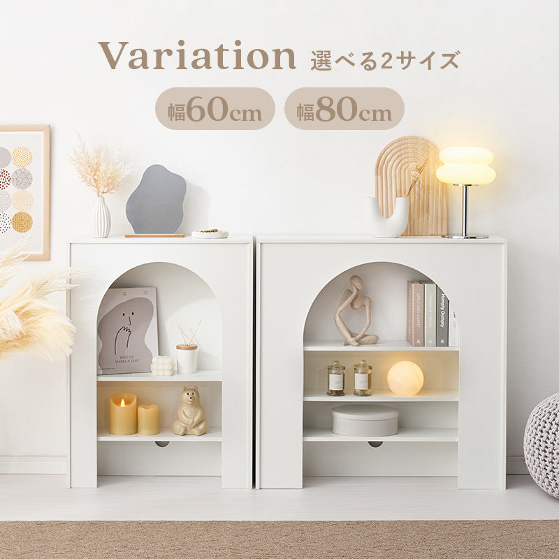 マントルピース かわいい 白 韓国 幅60 80cm リビング 収納 ディスプレイ