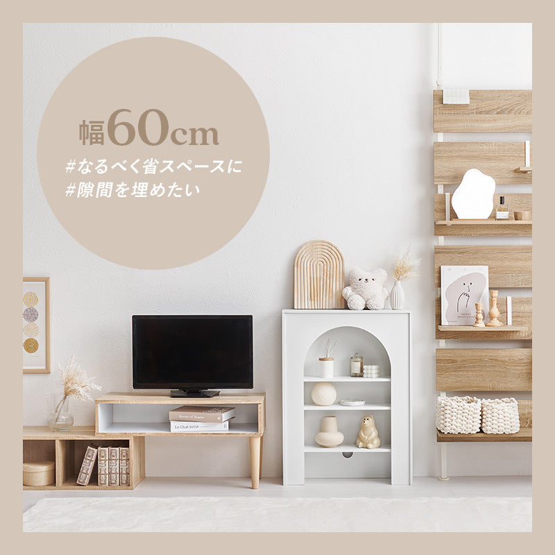 マントルピース かわいい 白 韓国 幅60 80cm リビング 収納 ディスプレイ