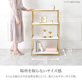 シェルフ かわいい オープンラック 飾り棚 大理石 姫系