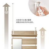 ウォールシェルフ 突っ張り ミラー付き 鏡 棚 壁面収納 賃貸 簡単設置 40 60 80cm