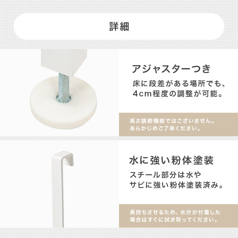 ウォールシェルフ 突っ張り ミラー付き 鏡 棚 壁面収納 賃貸 簡単設置 40 60 80cm