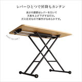昇降式テーブル 折りたたみ 小さめ 奥行55 コンパクト ローテーブル コーヒーテーブル flatoo（フラトゥー ）薄い、軽い、小さい商品専門店