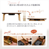 こたつ 折りたたみ コンパクト 90×50 一人暮らし センターテーブル